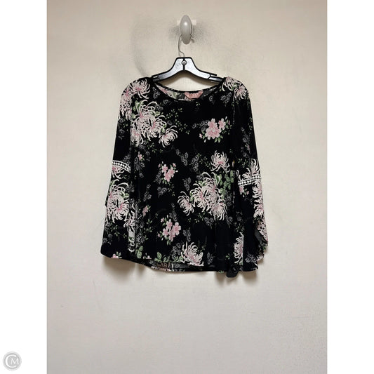 Top Long Sleeve By Clothes Mentor In Floral Print, Size: L