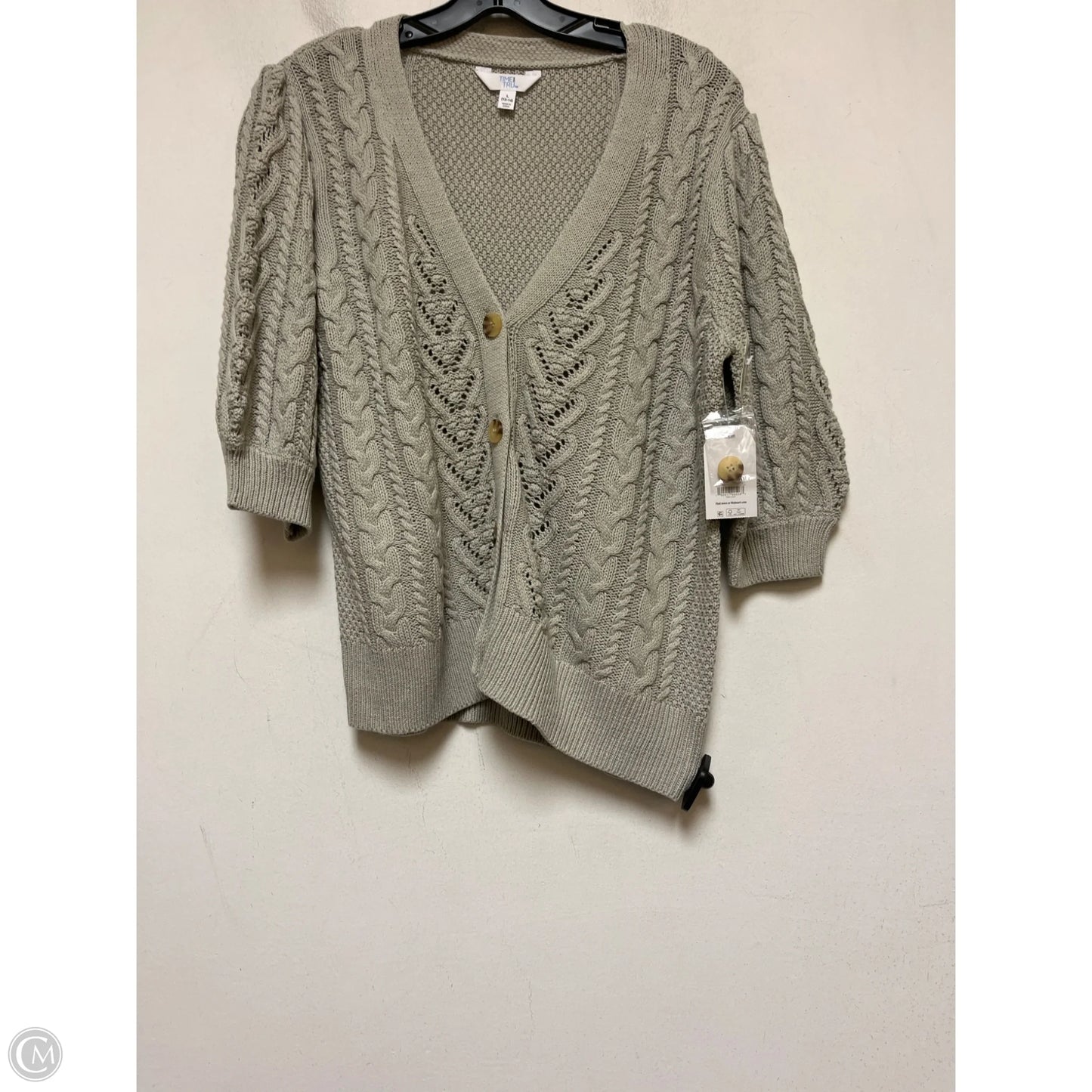 Top Short Sleeve By Time And Tru In Grey, Size: L