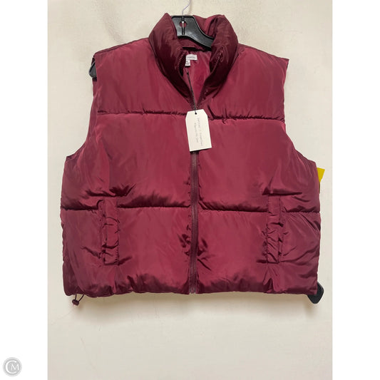 Vest Puffer & Quilted By Better Together In Maroon, Size: Xl