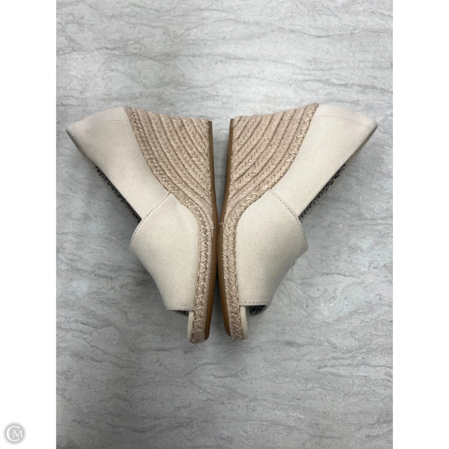 Sandals Heels Wedge By Toms In Tan, Size: 7.5