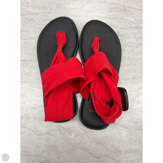 Sandals Flip Flops By Sanuk In Red, Size: 7