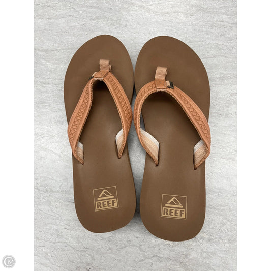 Sandals Flip Flops By Reef In Tan, Size: 8