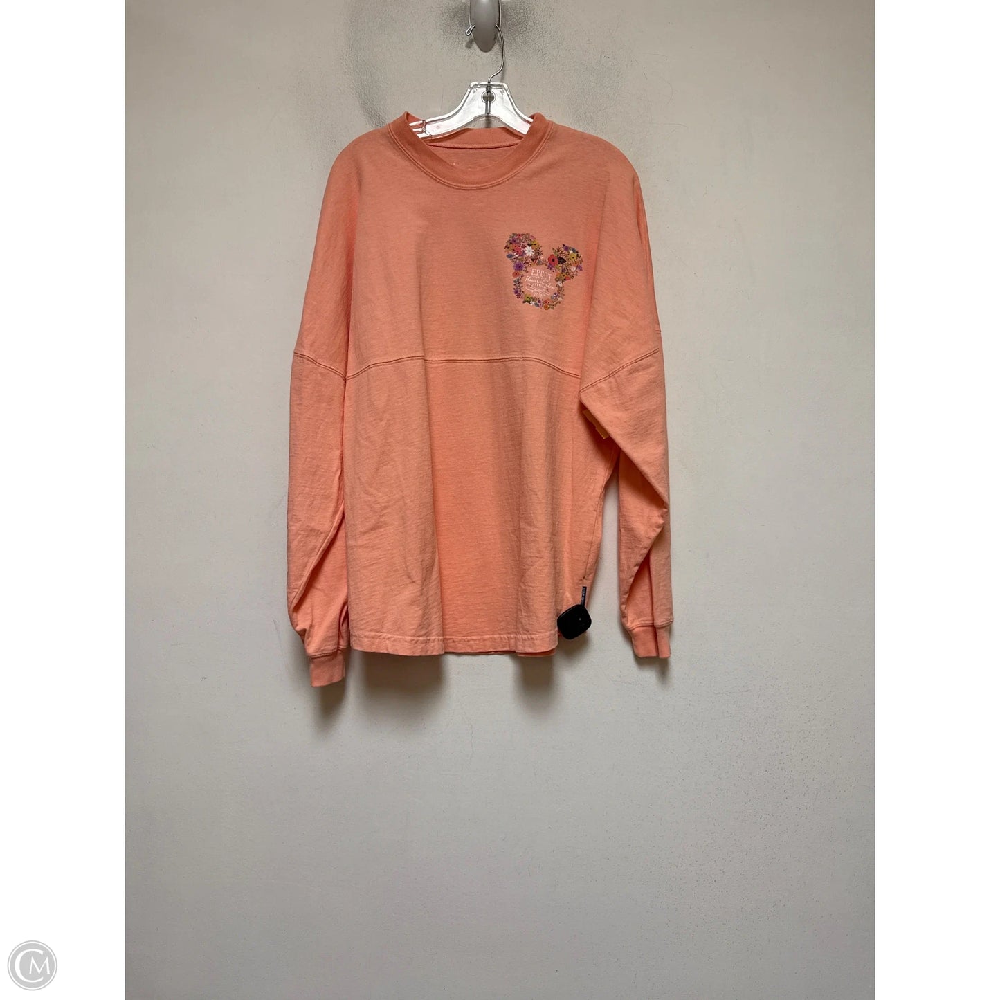 Top Long Sleeve By Disney In Peach, Size: M
