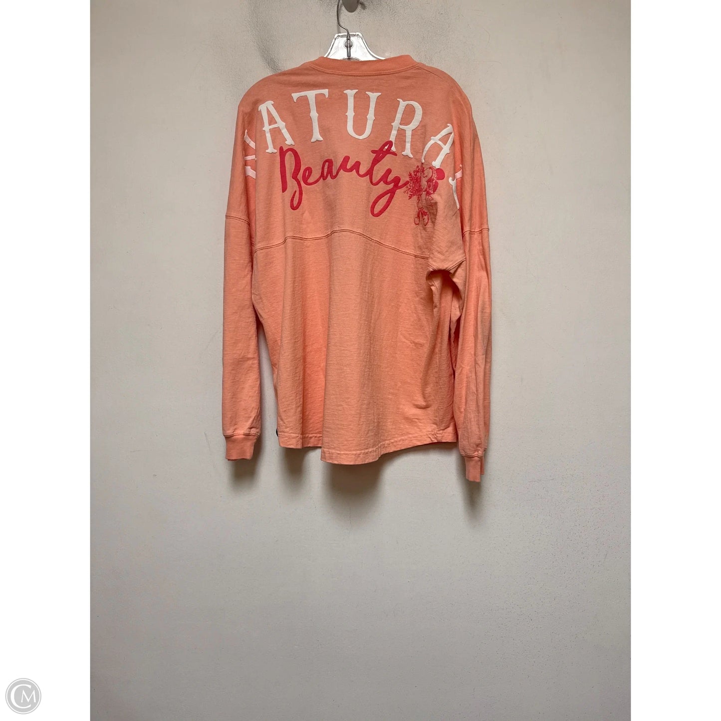 Top Long Sleeve By Disney In Peach, Size: M