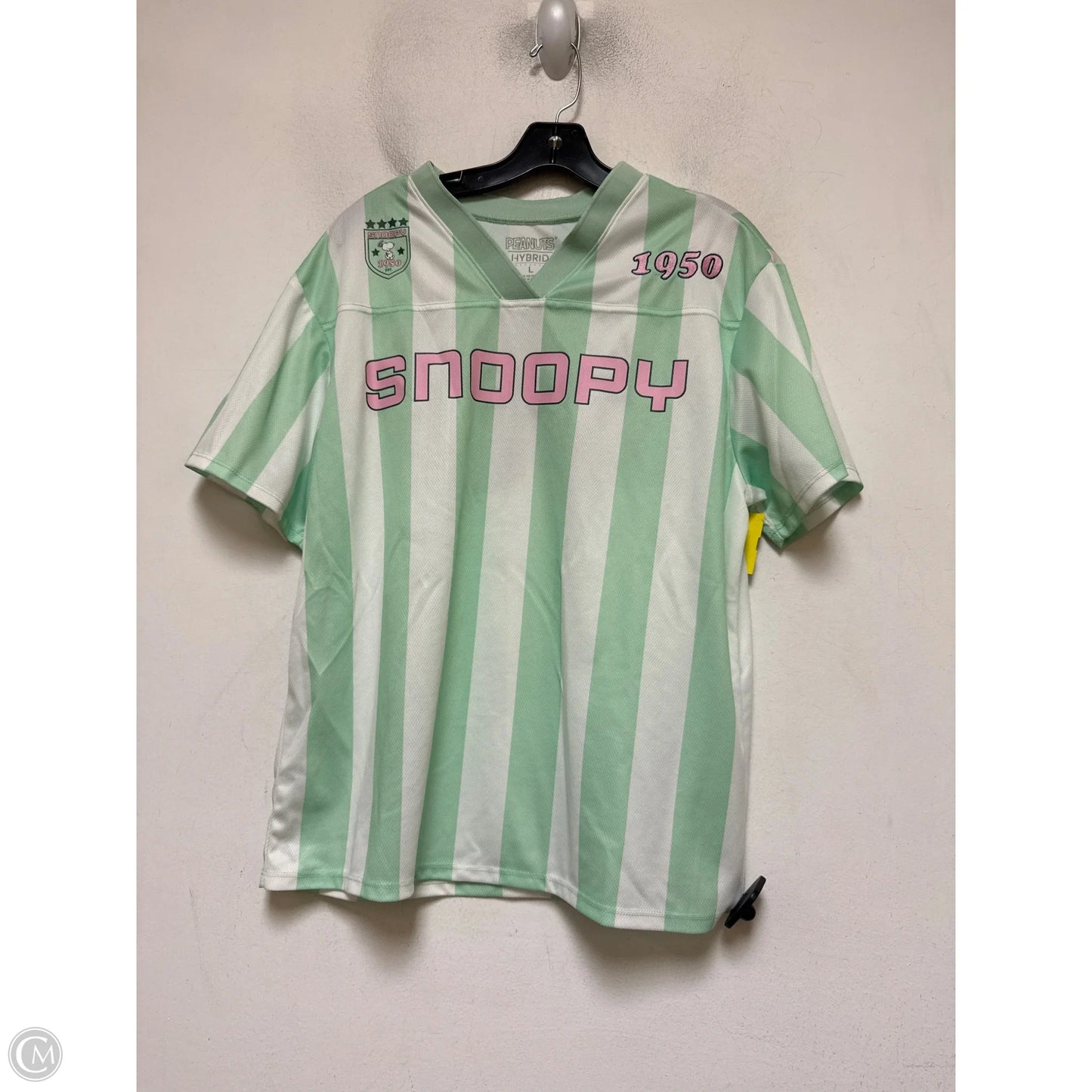 Top Short Sleeve By Clothes Mentor In Green & Pink, Size: L