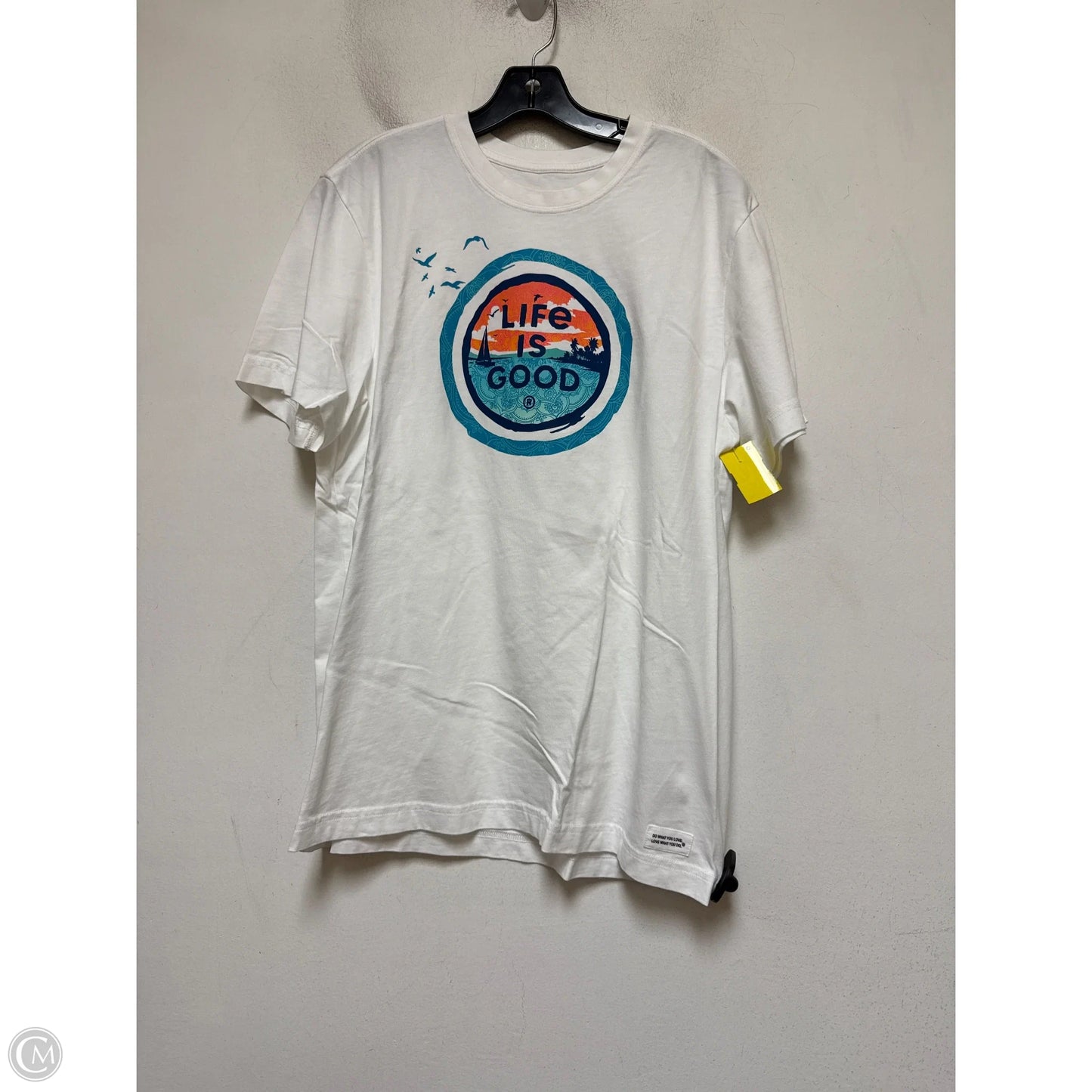 Top Short Sleeve Basic By Life Is Good In White, Size: M