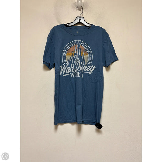Top Short Sleeve Basic By Disney In Blue, Size: L