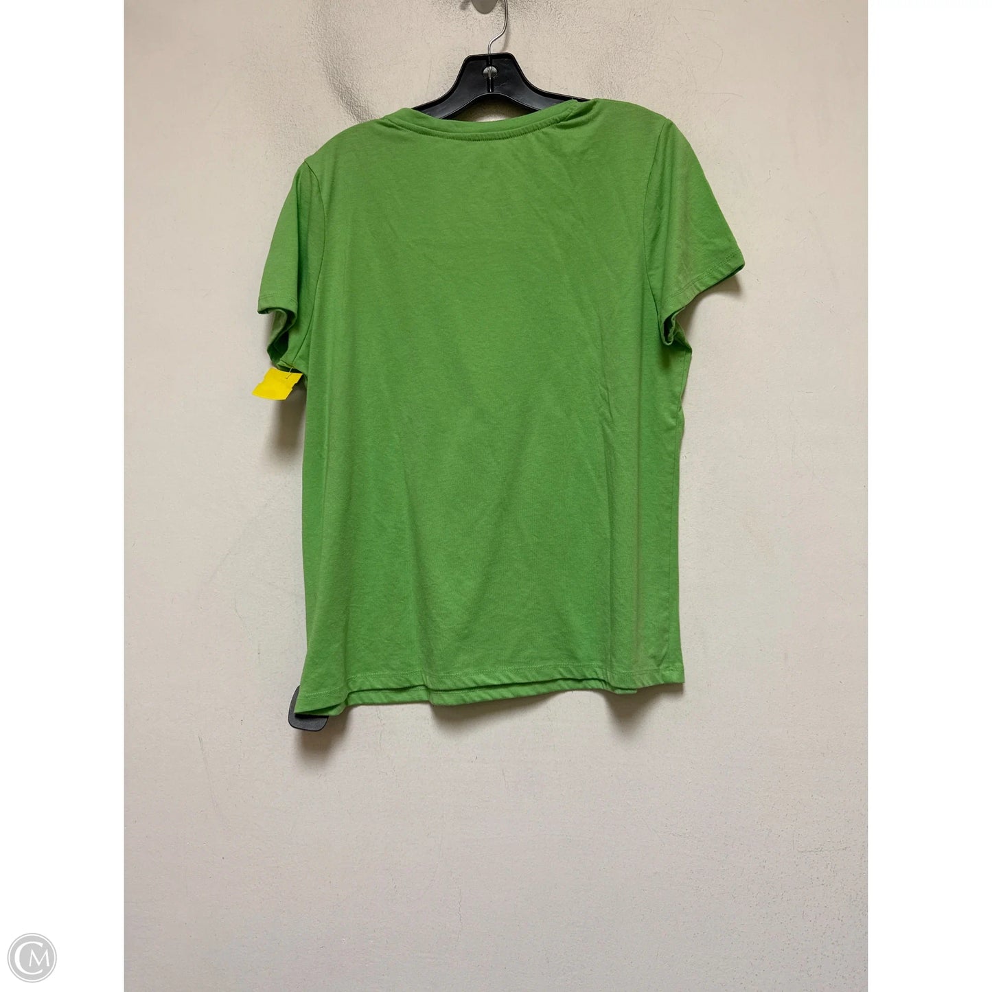 Top Short Sleeve Basic By Disney In Green, Size: L