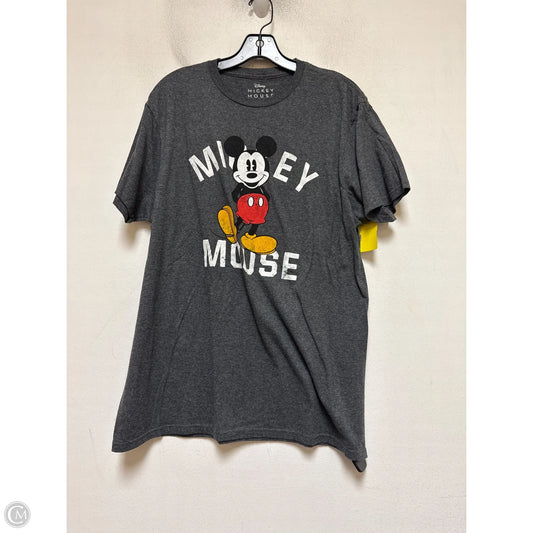 Top Short Sleeve Basic By Disney In Grey, Size: L