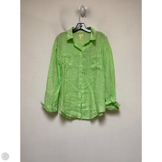 Top Long Sleeve Designer By Lilly Pulitzer In Green, Size: M