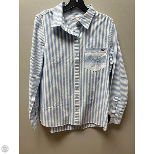 Top Long Sleeve By Vineyard Vines In Striped Pattern, Size: M