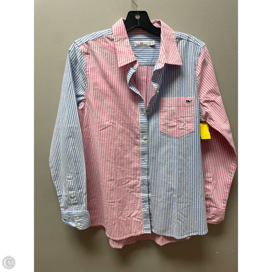 Top Long Sleeve By Vineyard Vines In Striped Pattern, Size: M