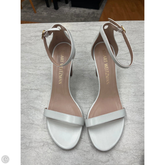 Sandals Designer By Stuart Weitzman In White, Size: 11.5