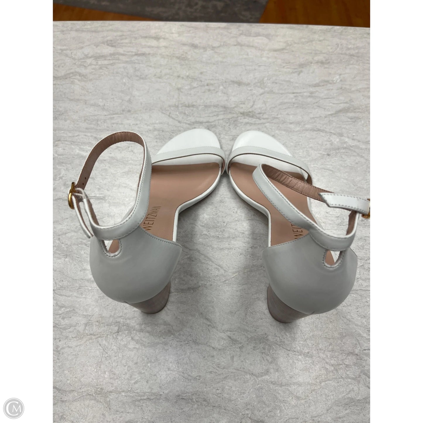 Sandals Designer By Stuart Weitzman In White, Size: 11.5
