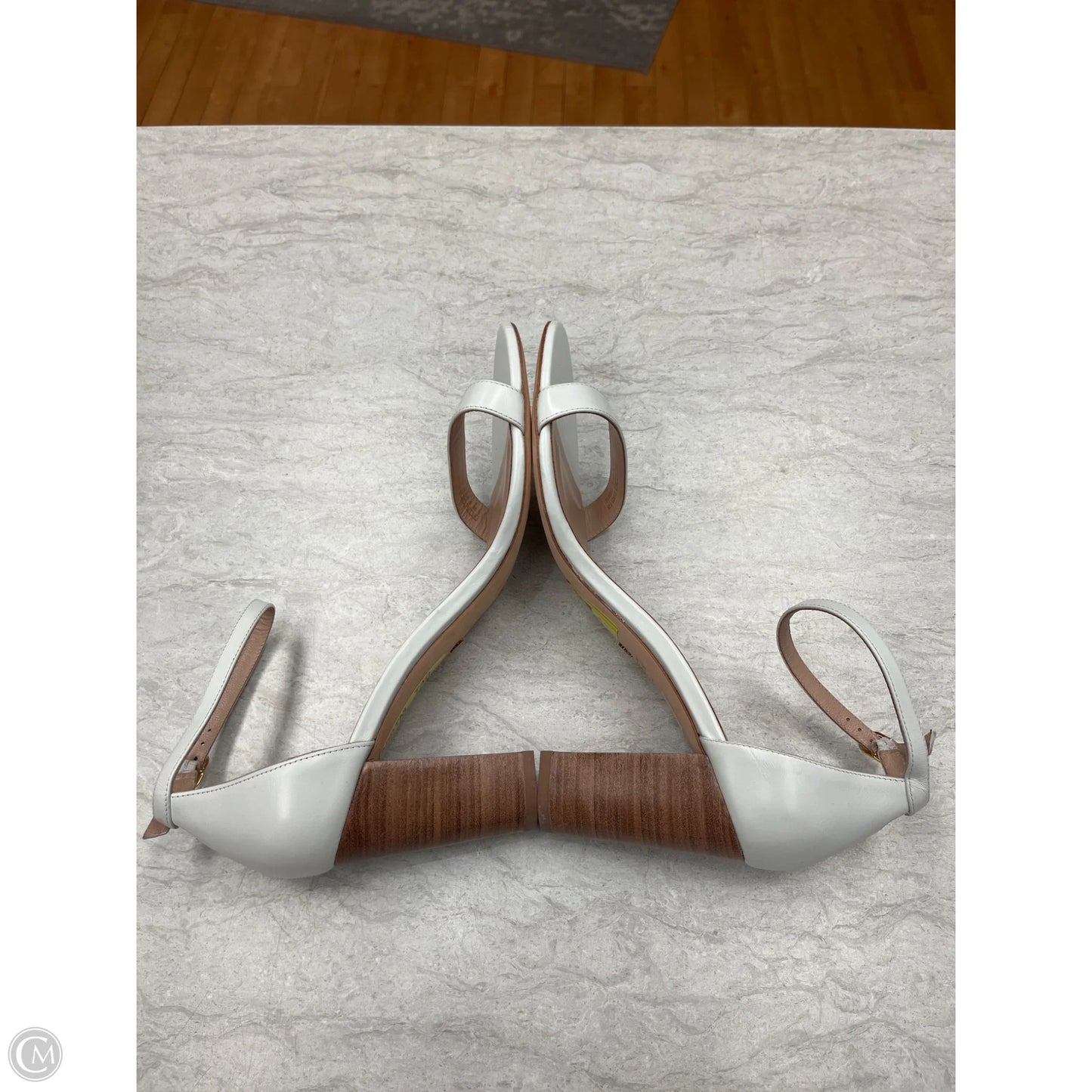 Sandals Designer By Stuart Weitzman In White, Size: 11.5