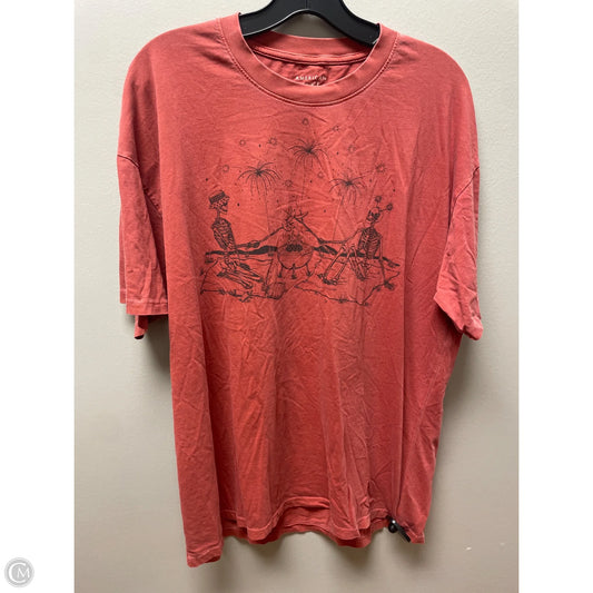 Top Short Sleeve Basic By American Eagle In Red, Size: M