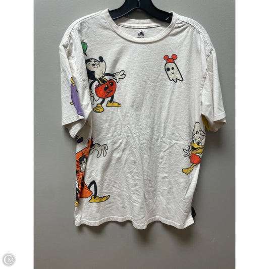 Top Short Sleeve By Disney In Cream, Size: M