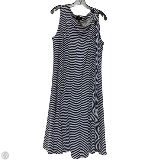 Dress Casual Short By Clothes Mentor In Blue & White, Size: Xxl