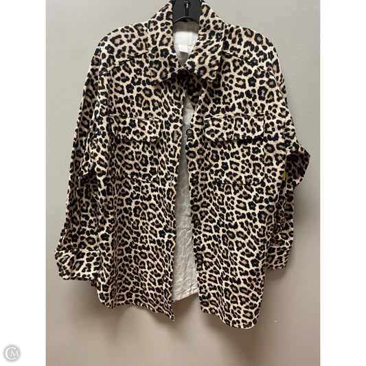 Jacket Denim By H&m In Animal Print, Size: S