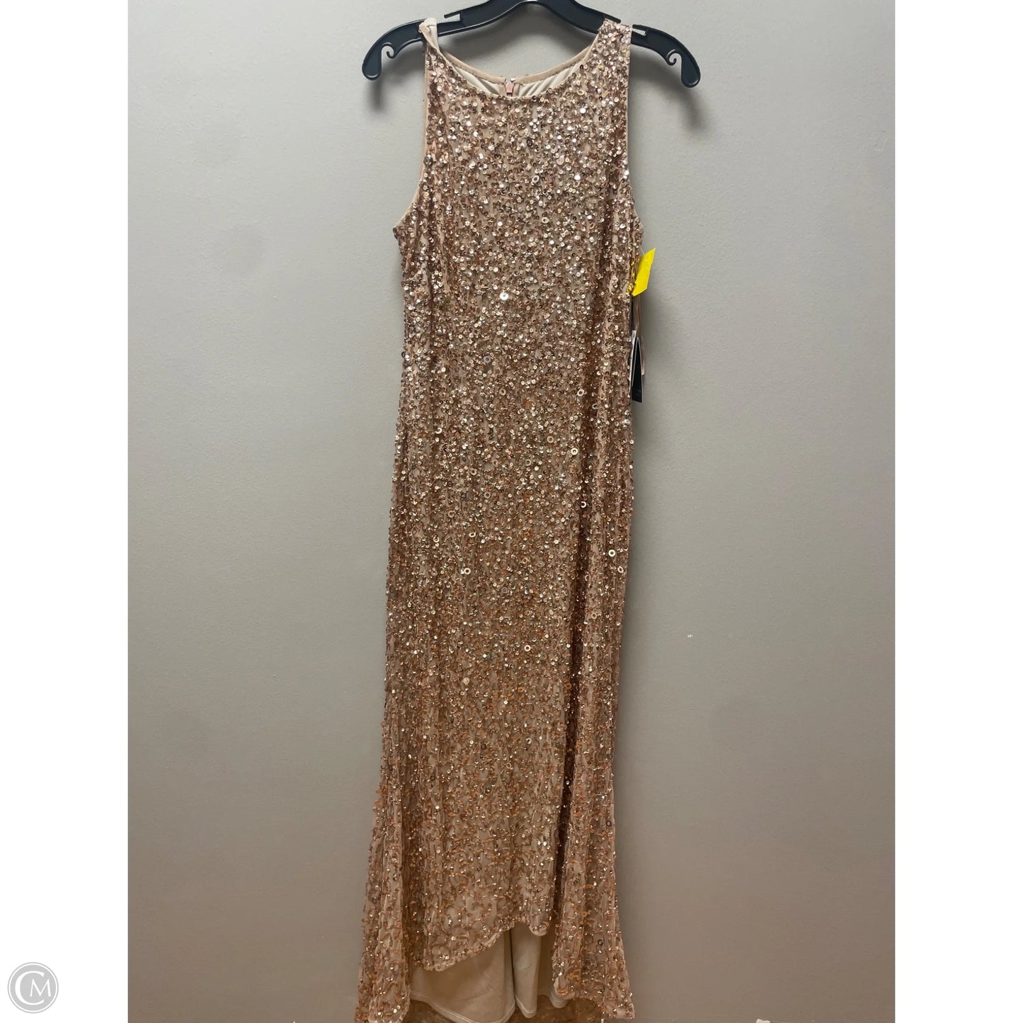 Dress Party Long By Adrianna Papell In Gold, Size: Lp