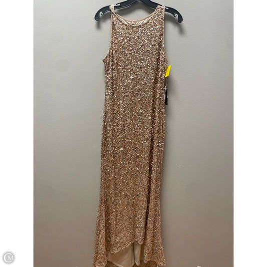 Dress Party Long By Adrianna Papell In Gold, Size: Lp