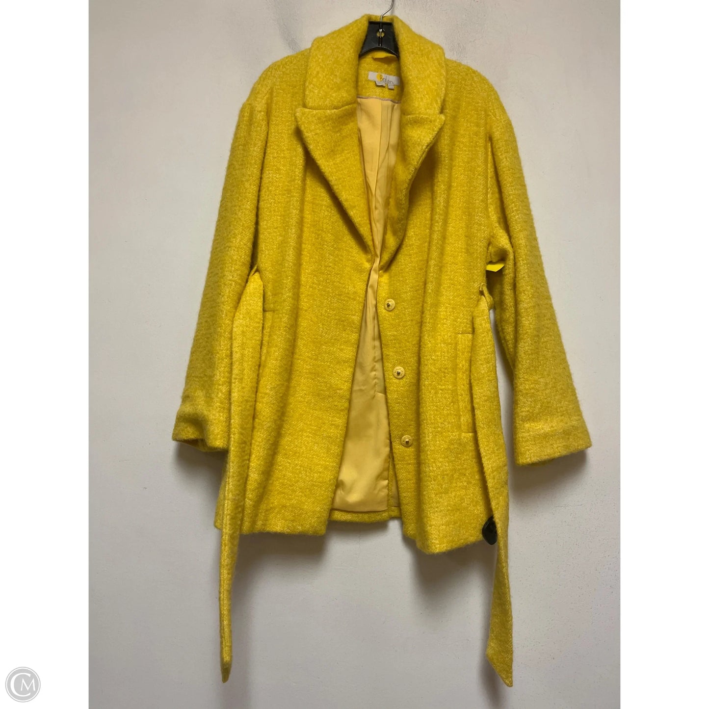 Coat Peacoat By Boden In Yellow, Size: Xl