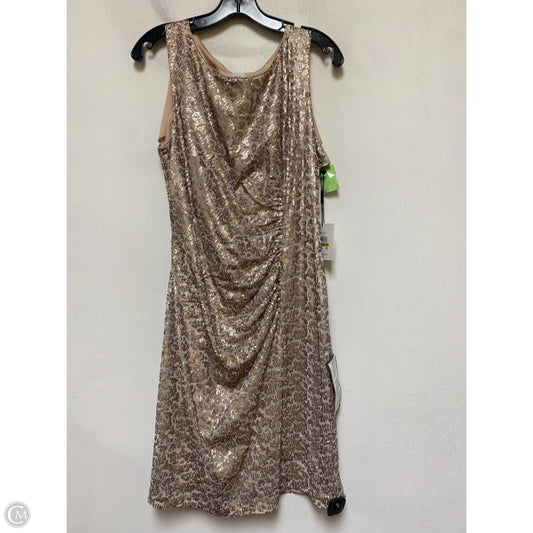 Dress Casual Short By Calvin Klein In Gold, Size: Xl