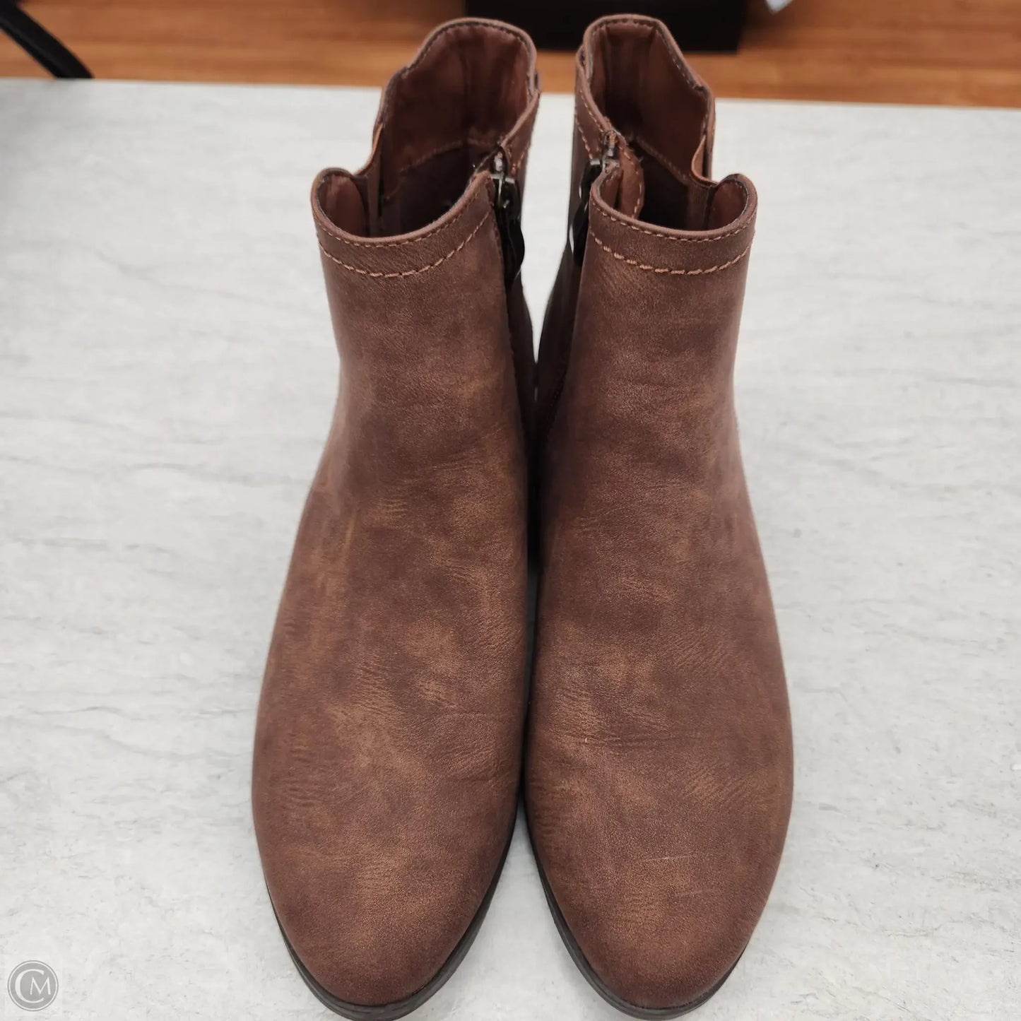 Boots Ankle Flats By Limelight In Brown, Size: 8