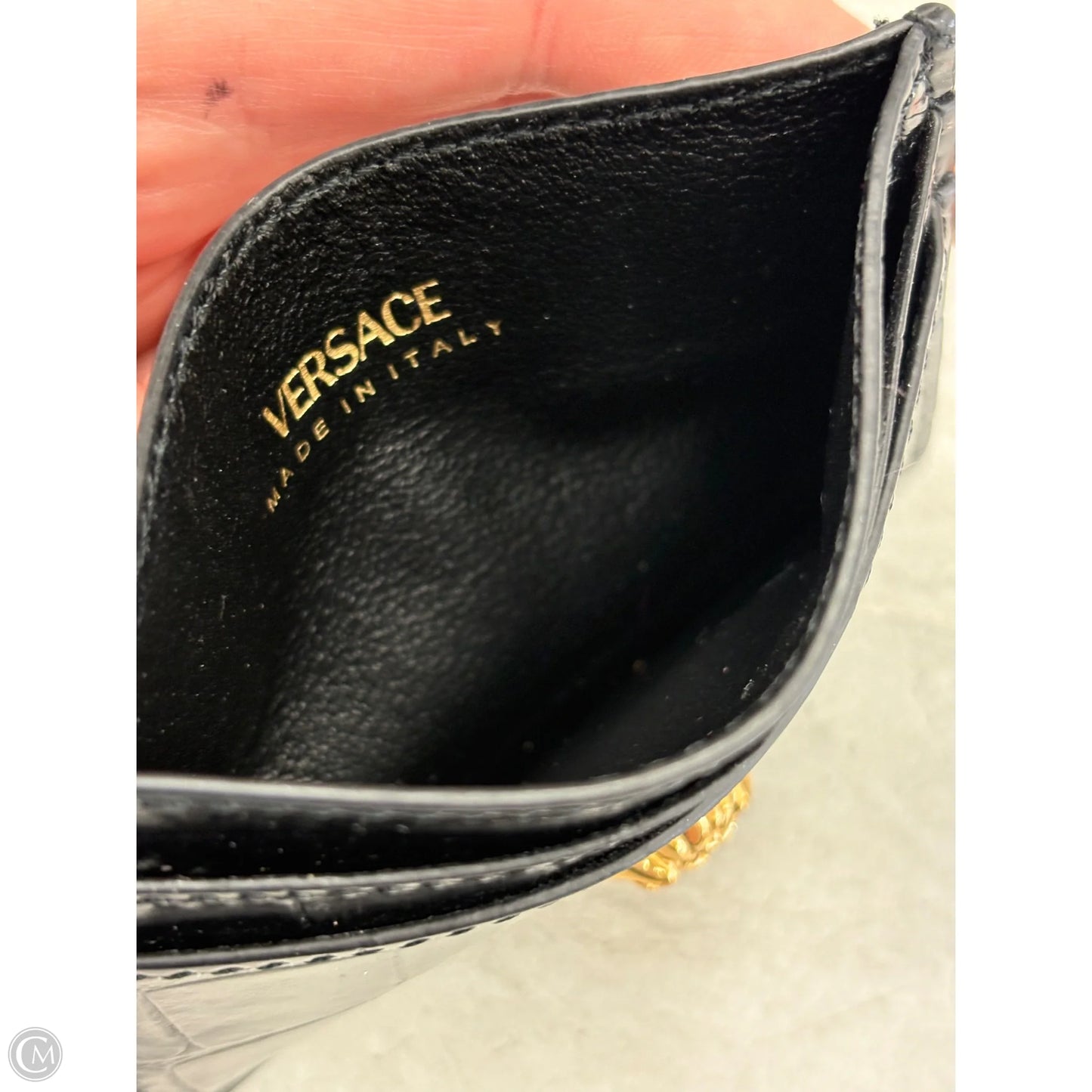 Wallet Luxury Designer By Versace, Size: Small