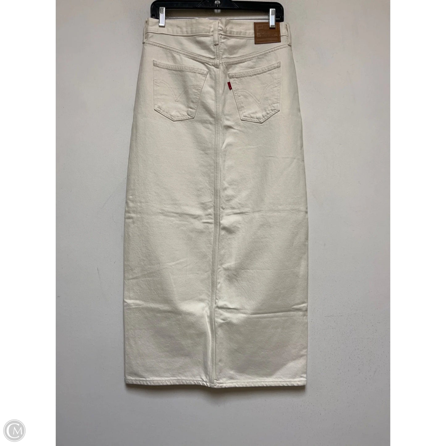 Skirt Maxi By Levis In Cream Denim, Size: 4