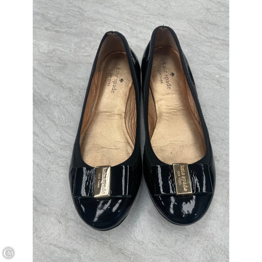 Shoes Designer By Kate Spade In Black & Gold, Size: 7