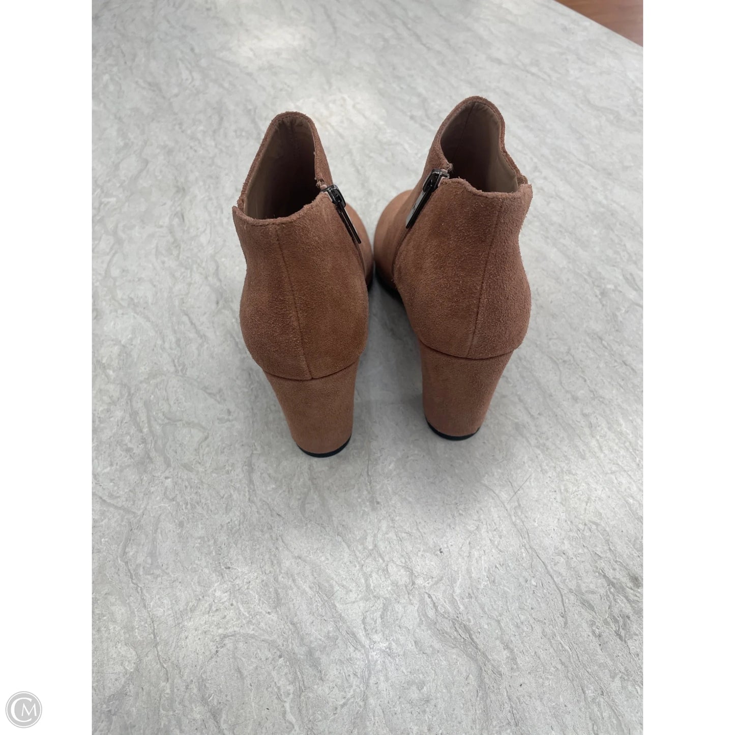 Boots Ankle Heels By H For Halston In Tan, Size: 7.5