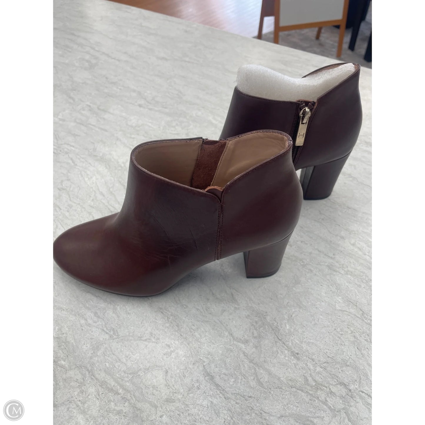 Boots Ankle Heels By H For Halston In Brown, Size: 7.5