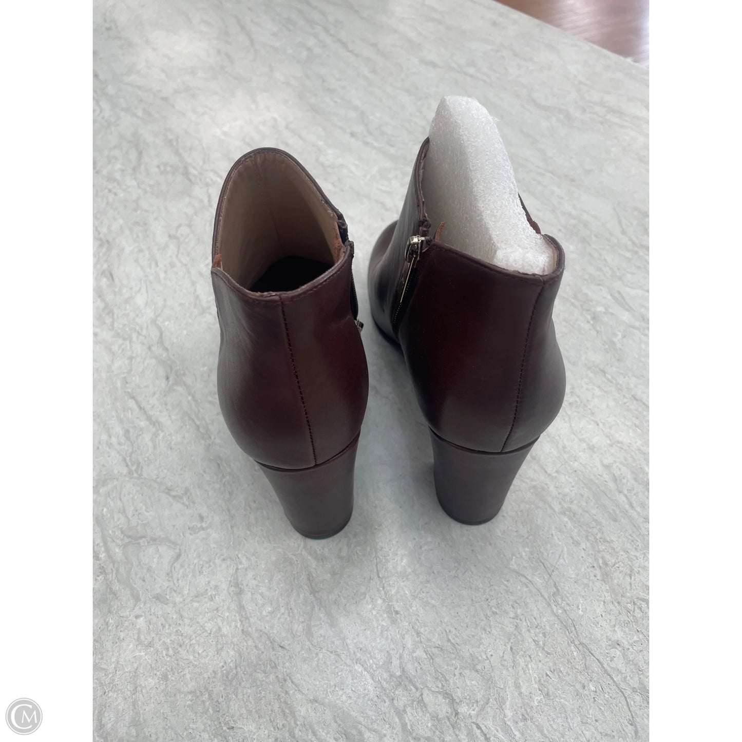 Boots Ankle Heels By H For Halston In Brown, Size: 7.5