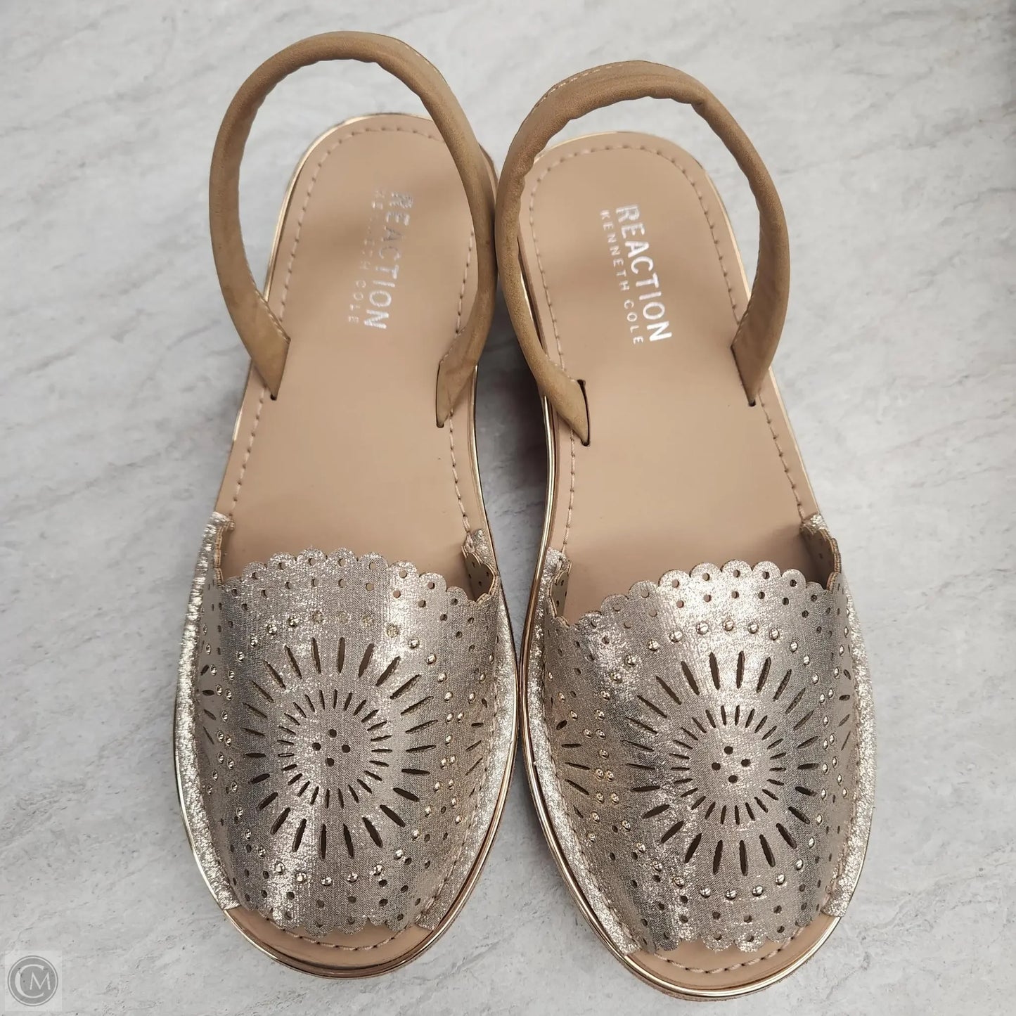 Sandals Heels Wedge By Kenneth Cole Reaction In Gold, Size: 7