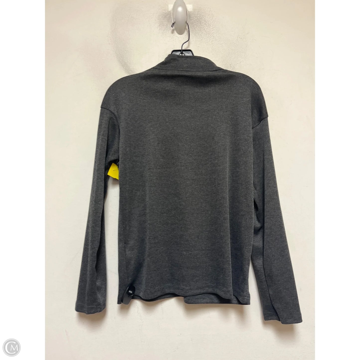 Top Long Sleeve Basic By Clothes Mentor In Grey & Red, Size: L