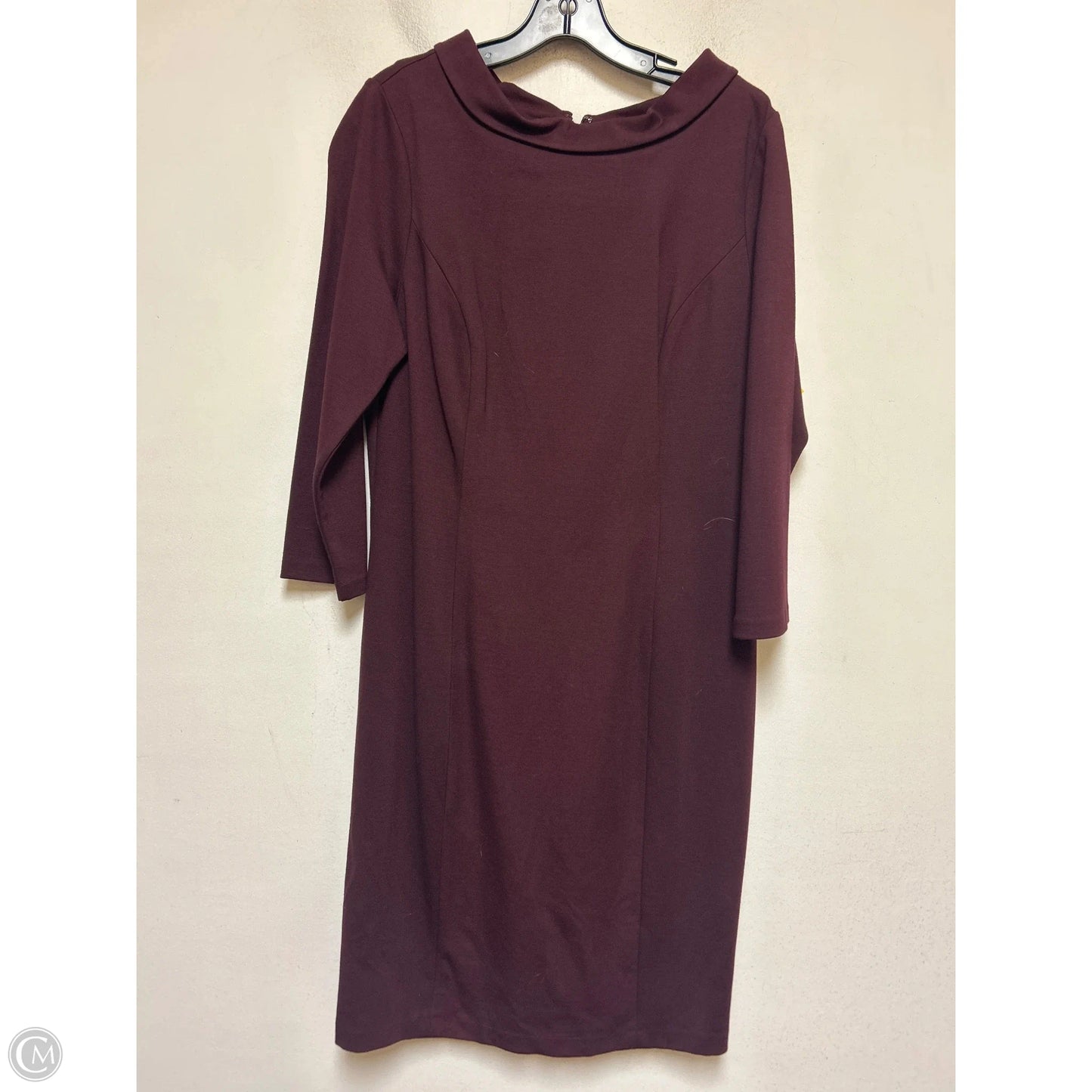 Dress Casual Midi By Talbots In Maroon, Size: L