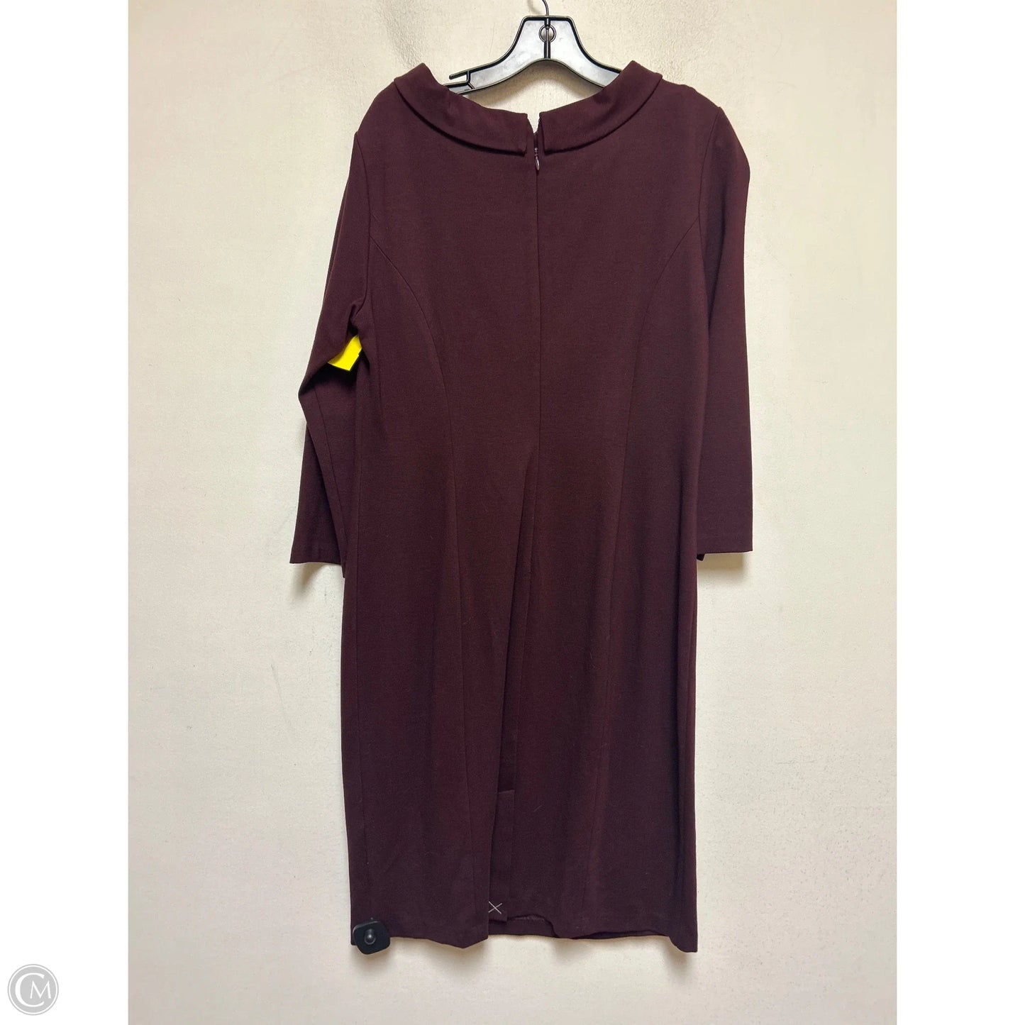 Dress Casual Midi By Talbots In Maroon, Size: L