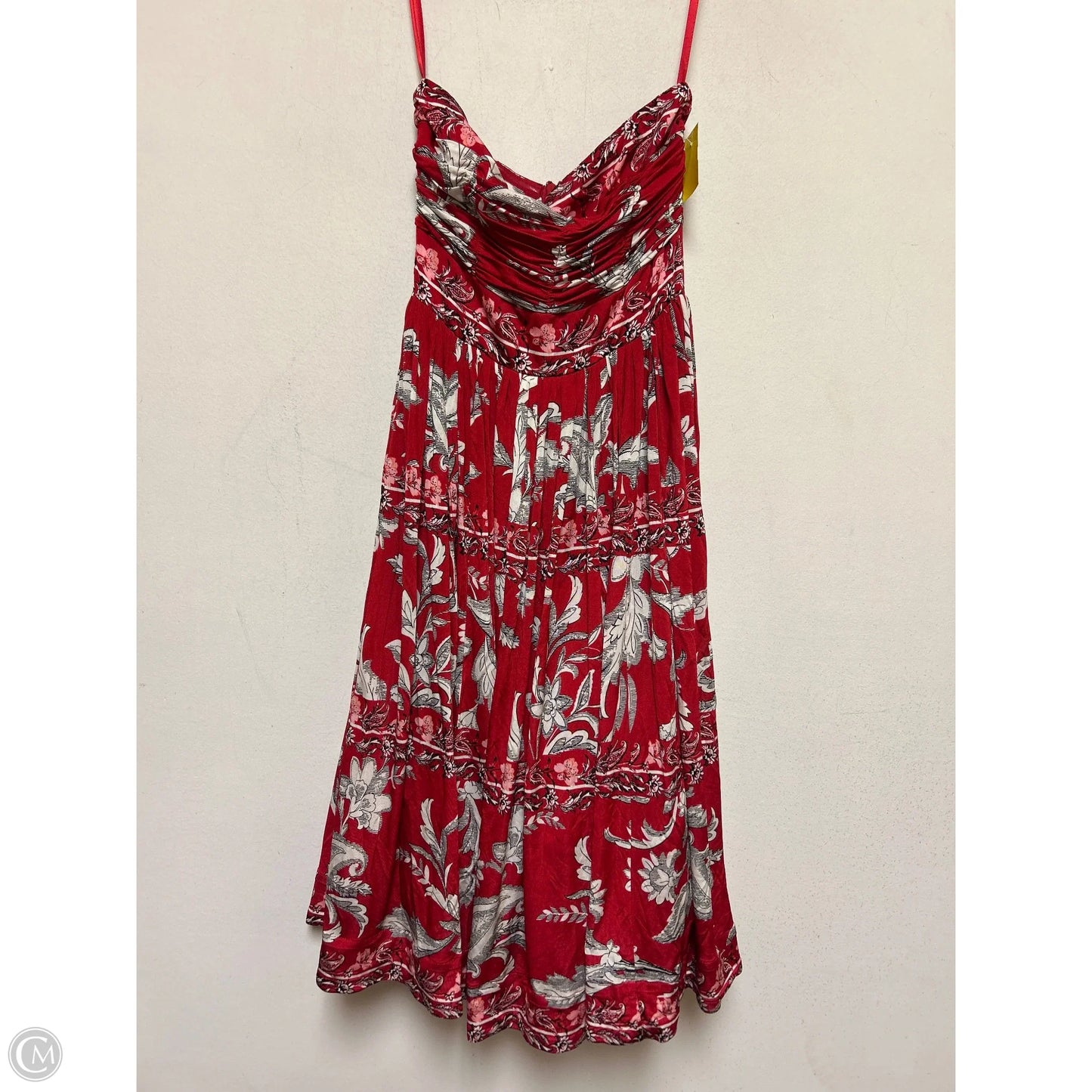 Dress Casual Midi By White House Black Market In Red, Size: Xxs