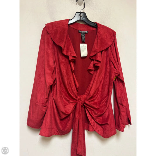 Top Long Sleeve By Clothes Mentor In Red, Size: Xl