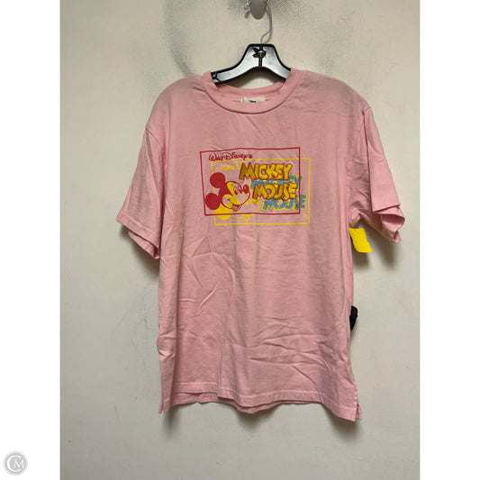 Top Short Sleeve By Disney Store In Pink, Size: M