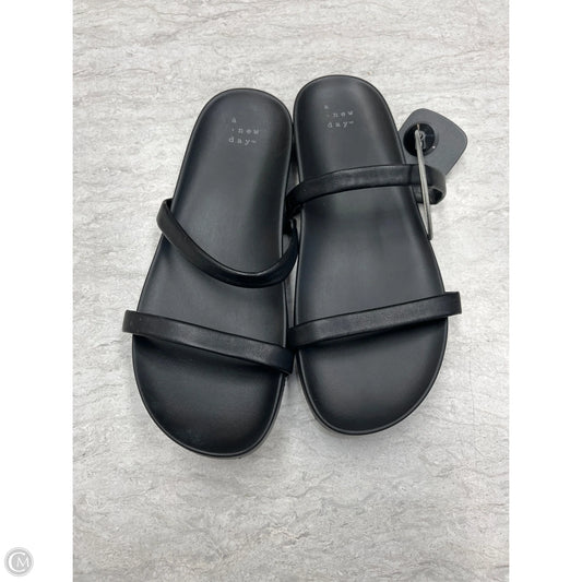 Sandals Flats By A New Day In Black, Size: 7.5