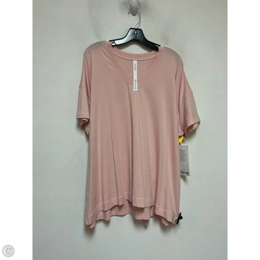 Top Short Sleeve By Lululemon In Pink, Size: S