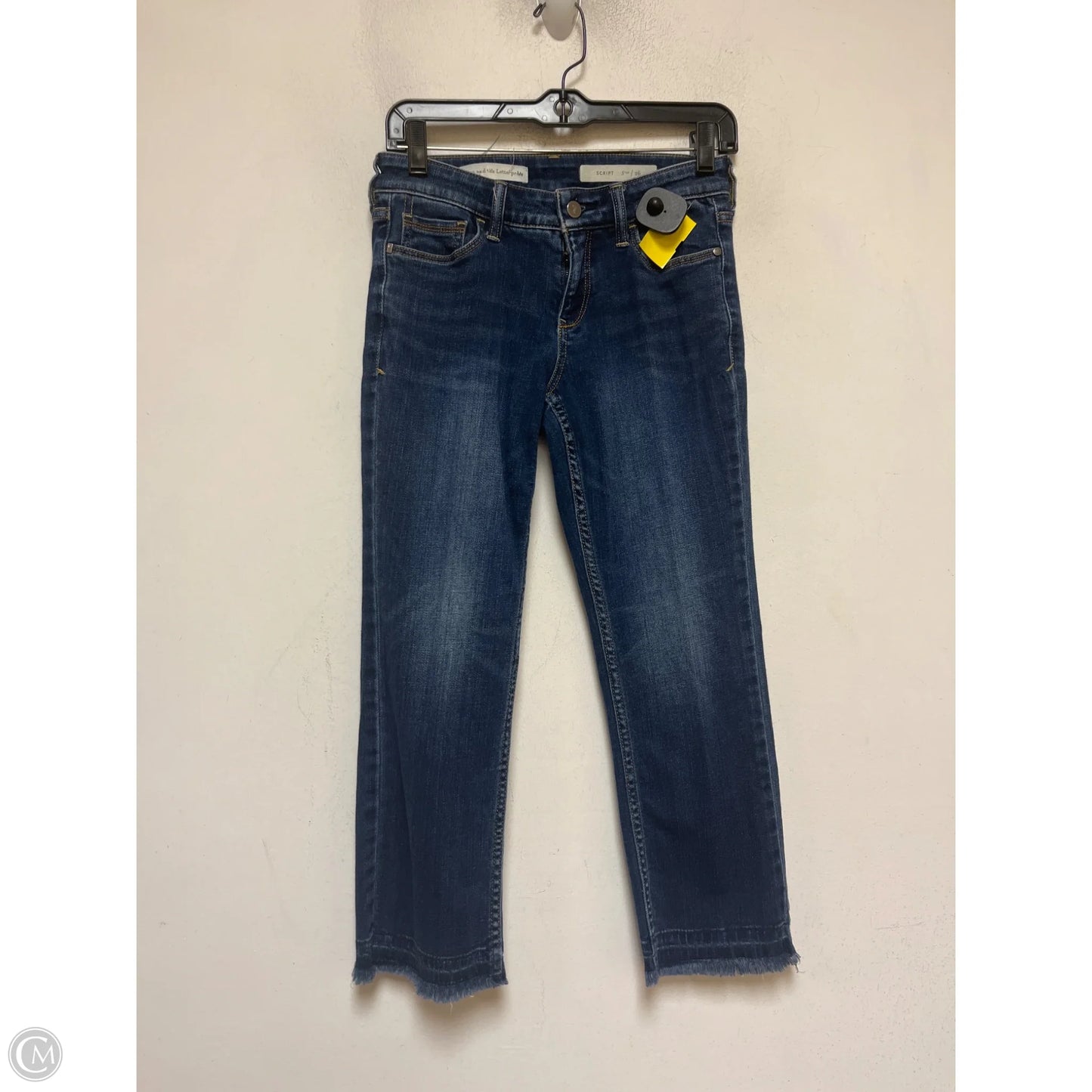 Jeans Cropped By Pilcro In Blue Denim, Size: 4