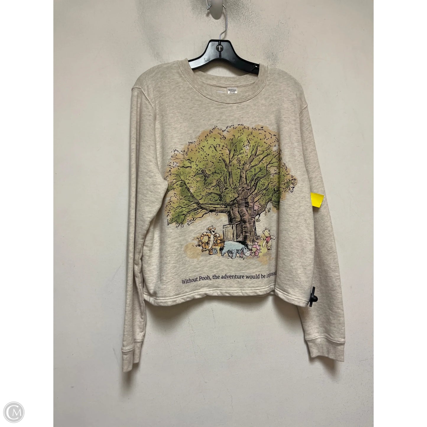 Sweatshirt Crewneck By Disney Store In Cream, Size: Xl