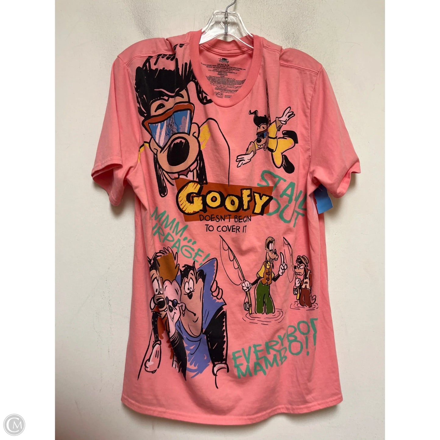 Top Short Sleeve Basic By Disney In Pink, Size: M