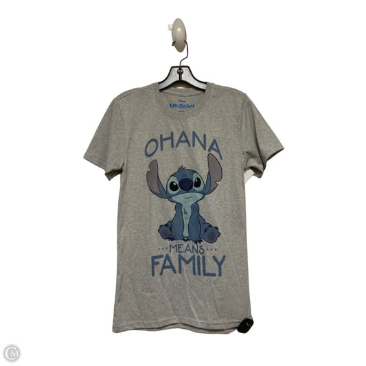 Top Short Sleeve Basic By Disney In Grey, Size: S
