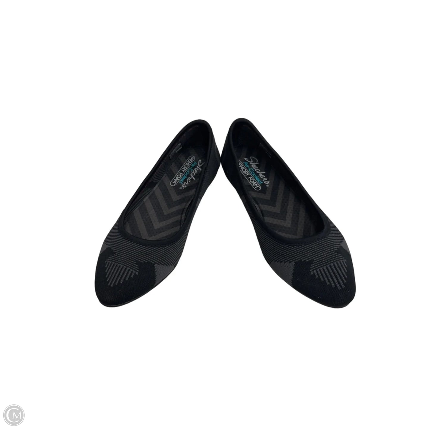 Shoes Flats By Skechers In Black & Grey, Size: 8.5