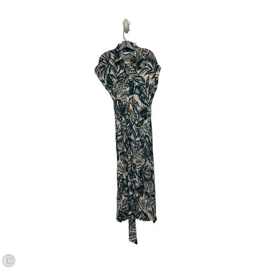 Dress Casual Maxi By Luxology In Green & White, Size: L