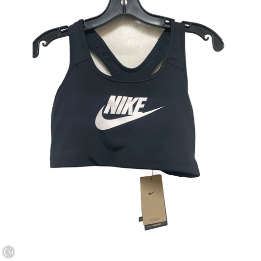 Athletic Bra By Nike In Black & White, Size: L